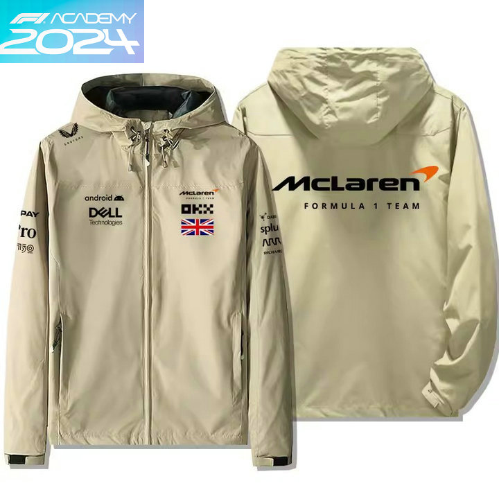 2024 Veste McLaren F1 Coupe-vent Imperméable Capuche Homme